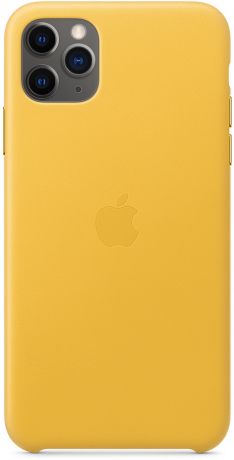 Клип-кейс Apple Leather для iPhone 11 Pro Max (лимонный сироп)