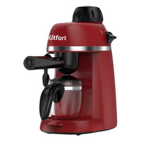 Кофеварка KITFORT КТ-760-1, капельная, красный / черный
