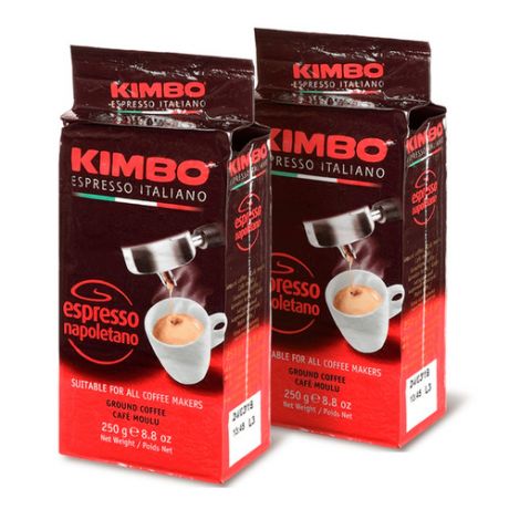 Кофе молотый KIMBO Espresso Napoletano, средняя обжарка, 2х250 гр