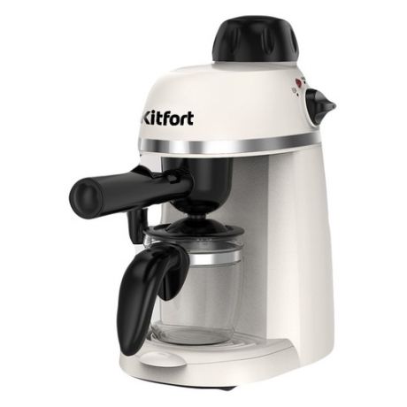 Кофеварка KITFORT КТ-760-2, капельная, белый / черный