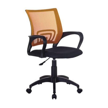 Кресло БЮРОКРАТ CH-695NLT, на колесиках, сетка/ткань, оранжевый/черный [ch-695nlt/or/tw-11]