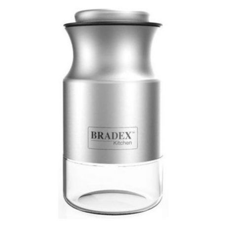 Банка Bradex TK 0386 для специй 0.13л. нержавеющая сталь/стекло стальной/прозрачный