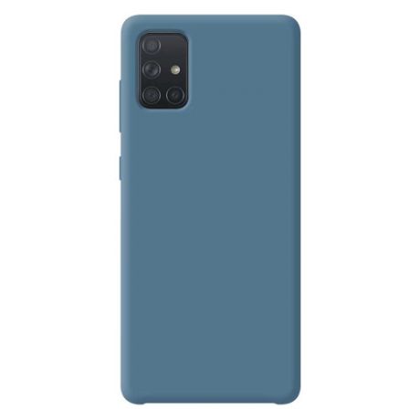 Чехол (клип-кейс) Deppa для Samsung Galaxy A71 Liquid Silicone Case синий (87425)