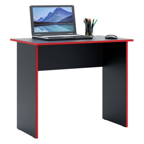 Стол для компьютера Мастер МСТ-СДМ-85-ЧР-КР-01 столешница ЛДСП черный красный каркас черный