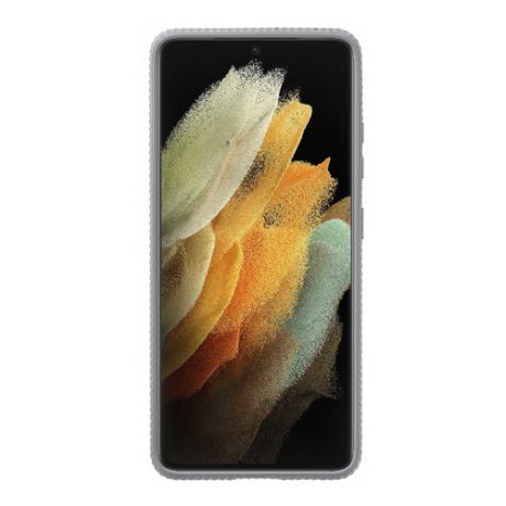 Чехол (клип-кейс) SAMSUNG Protective Standing Cover, для Samsung Galaxy S21 Ultra, светло-серый [ef-rg998cjegru]