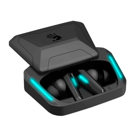 Гарнитура игровая A4TECH Bloody M70, для компьютера, вкладыши, bluetooth, черный / синий [m70 black+blue]