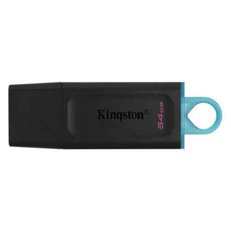 Флешка USB KINGSTON DataTraveler Exodia 64ГБ, USB3.1, черный и голубой [dtx/64gb]