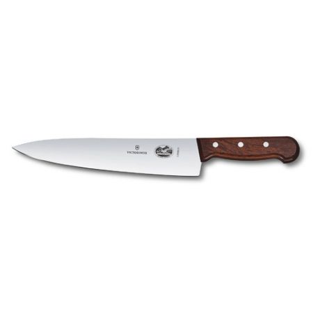 Нож кухонный Victorinox Rosewood (5.2000.25G) стальной разделочный лезв.250мм прямая заточка коричне