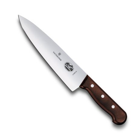 Нож кухонный Victorinox Rosewood (5.2060.20G) стальной разделочный лезв.200мм прямая заточка коричне