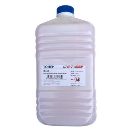 Тонер CET HT8-M, для RICOH MPC2003/2503/3003/5503, пурпурный, 500грамм, бутылка