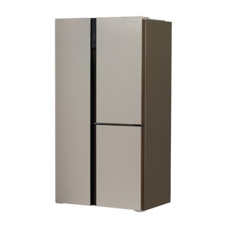 Холодильник HYUNDAI CS5073FV, трехкамерный, шампань