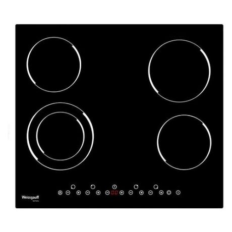 Варочная панель WEISSGAUFF HV 641 B, электрическая, независимая, черный