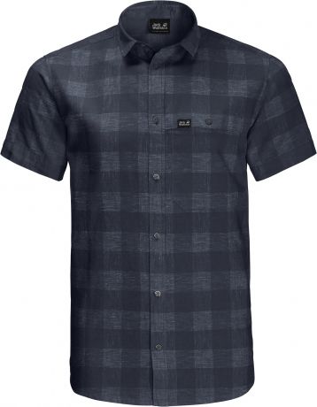 JACK WOLFSKIN Рубашка с коротким рукавом мужская Jack Wolfskin Highlands, размер 50-52
