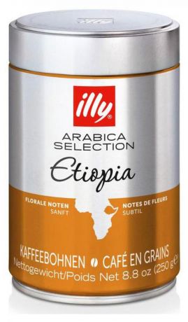 Кофе в зернах Illy Etiopia арабика, 250 г