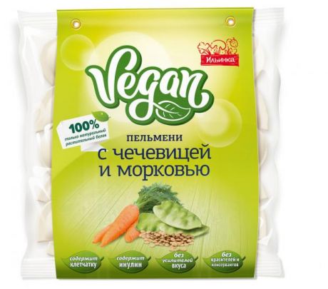 Пельмени «Ильинка» Vegan с чечевицей и морковью, 450 г