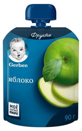 Пюре Gerber яблоко с 4 месяцев, 90 мл