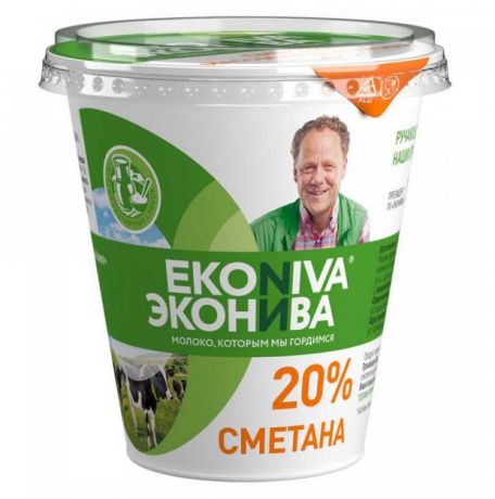 Сметана «ЭкоНива» 20%, 300 г