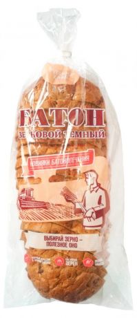 Батон зерновой «Русский хлеб» темный в нарезку, 380 г