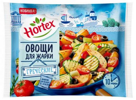 Овощи для жарки Hortex Греческие с приправой, 400 г