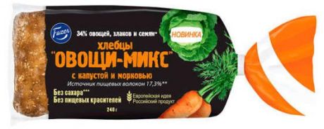 Хлебцы Fazer Овощи-микс капуста-морковь, 240 г