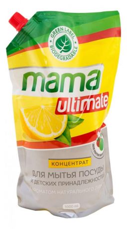 Гель для мытья посуды Mama Ultimate Лимон, 1 л