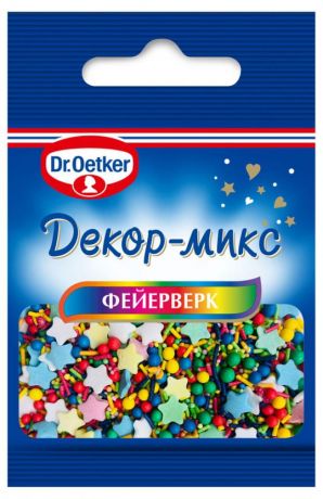 Посыпка сахарная Dr.Oetker Декор-микс Фейерверк, 10 г