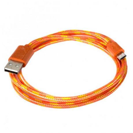 USB кабель Liberty Project Micro USB в оплетке, оранжевый