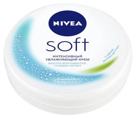 Крем для лица рук и тела Nivea Soft Интенсивный увлажняющий с маслом жожоба и витамином Е, 50 мл