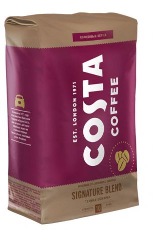 Кофе в зернах Costa Coffee Signature Blend темная обжарка, 1 кг