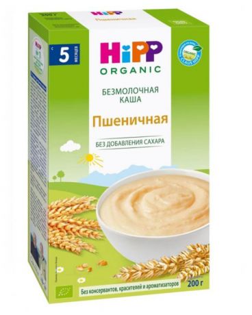 Каша Hipp пшеничная безмолочная зерновая с 5 мес., 200 г
