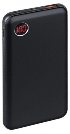 Портативное зарядное устройство Qumo PowerAid T10000 QC/PD, 10000 мАч, 1 USB QC + 1 Type-C PD, до 2А, черный