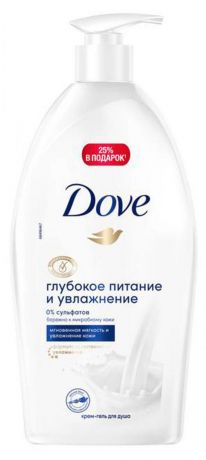 Крем-гель для душа Dove Глубокое питание и увлажнение бессульфатный, 750 мл