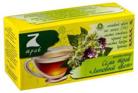 Напиток чайный «7 трав» травяной Липовый цвет в фильтр-пакетах, 20х1,5 г