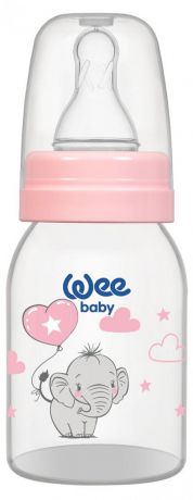 Бутылочка Wee Baby Classic для кормления с силиконовой соской размер №1, 125 мл