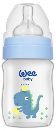 Бутылочка Wee Baby Classic Plus с широким горлышком для кормления с силиконовой соской размер №1, 150 мл