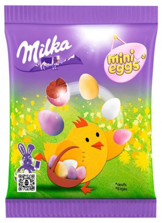 Конфеты Milka из молочного шоколада в разноцветной сахарной оболочке, 24х100 г