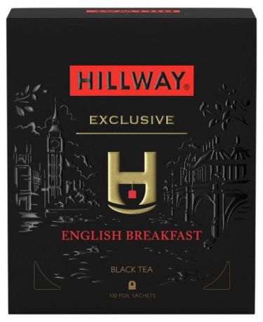 Чай черный HILLWAY English Breakfast байховый кенийский в сашетах 100х2 г