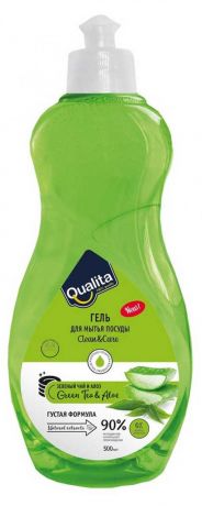 Средство для мытья посуды Qualita Green tea&Aloe, 500 мл
