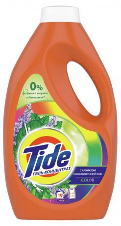 Гель для стирки Tide Color Лаванда и березовая вода концентрат, 1,235 л