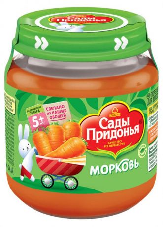 Пюре «Сады Придонья» морковь с 5 мес., 120 г