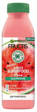 Шампунь для волос Garnier Fructis Superfood Арбуз объем для тонких волос, 350 мл