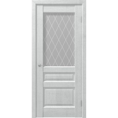 Дверь межкомнатная остеклённая с замком и петлями в комплекте Artens Магнолия 60x200 см ПВХ цвет айсберг