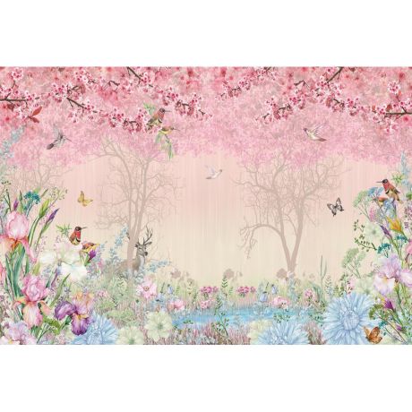 Фотообои Розовый сад флизелиновые, 400x270 см, L13-190