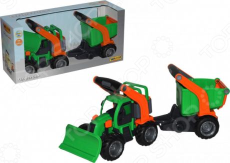 Машинка игрушечная Wader «ГрипТрак. Трактор снегоуборочный с полуприцепом»