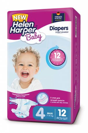 Подгузники Helen Harper Baby Maxi 7-14кг 12шт 2311075