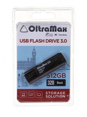 USB Flash Drive 512Gb - OltraMax 320 3.0 Black OM-512GB-320-Black