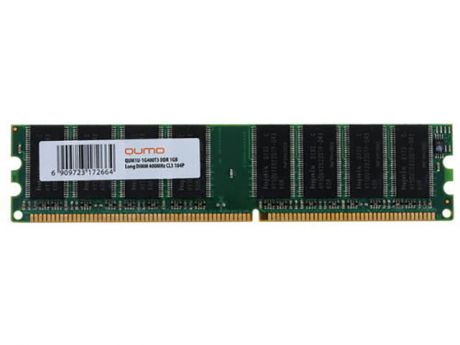 Модуль памяти Qumo 1GB DDR 400MHz DIMM 184pin CL3 QUM1U-1G400T3