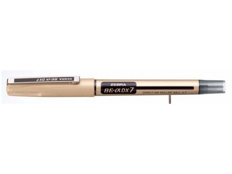 Ручка-роллер Zebra Zeb-Roller BE& DX7 0.7mm корпус Gold, стержень Black EX-JB5-BK