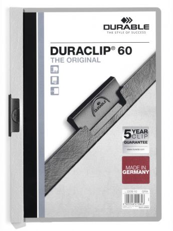 Папка Durable Duraclip A4 Grey 2209-10