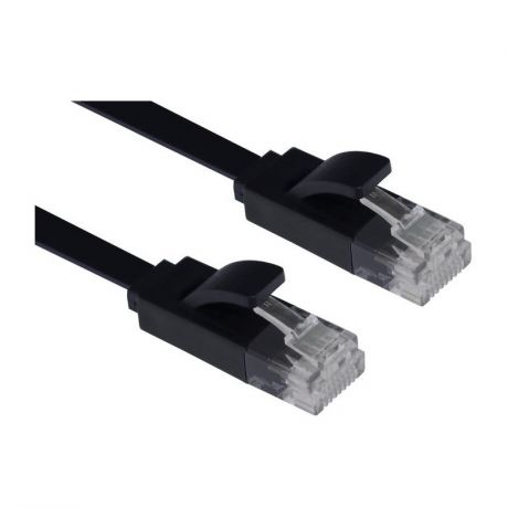 Сетевой кабель GCR Premium UTP 30AWG cat.6 RJ45 T568B 1m Black GCR-LNC616-1.0m